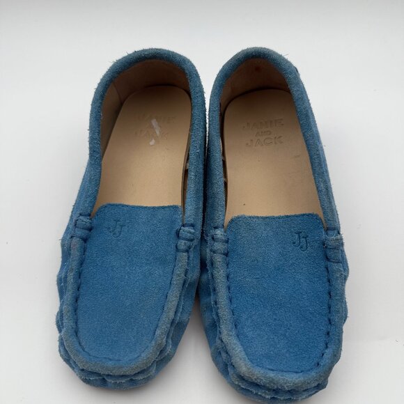 Janie & Jack Boys Blue Suede Shoes Slip On Great for Easter Outfit Sz‎ 10-11 - Picture 1 of 5